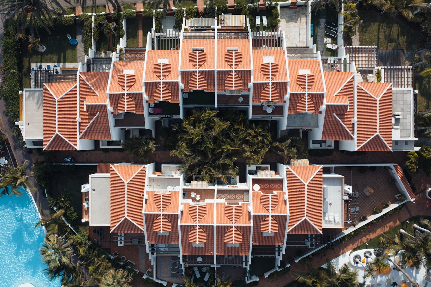 Vista aérea de Los Cristianos en Tenerife Sur