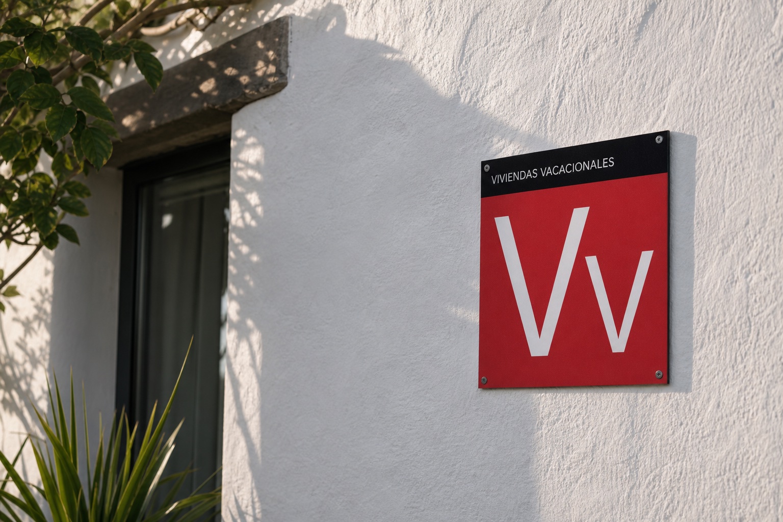 Placa de vivienda vacacional en Canarias